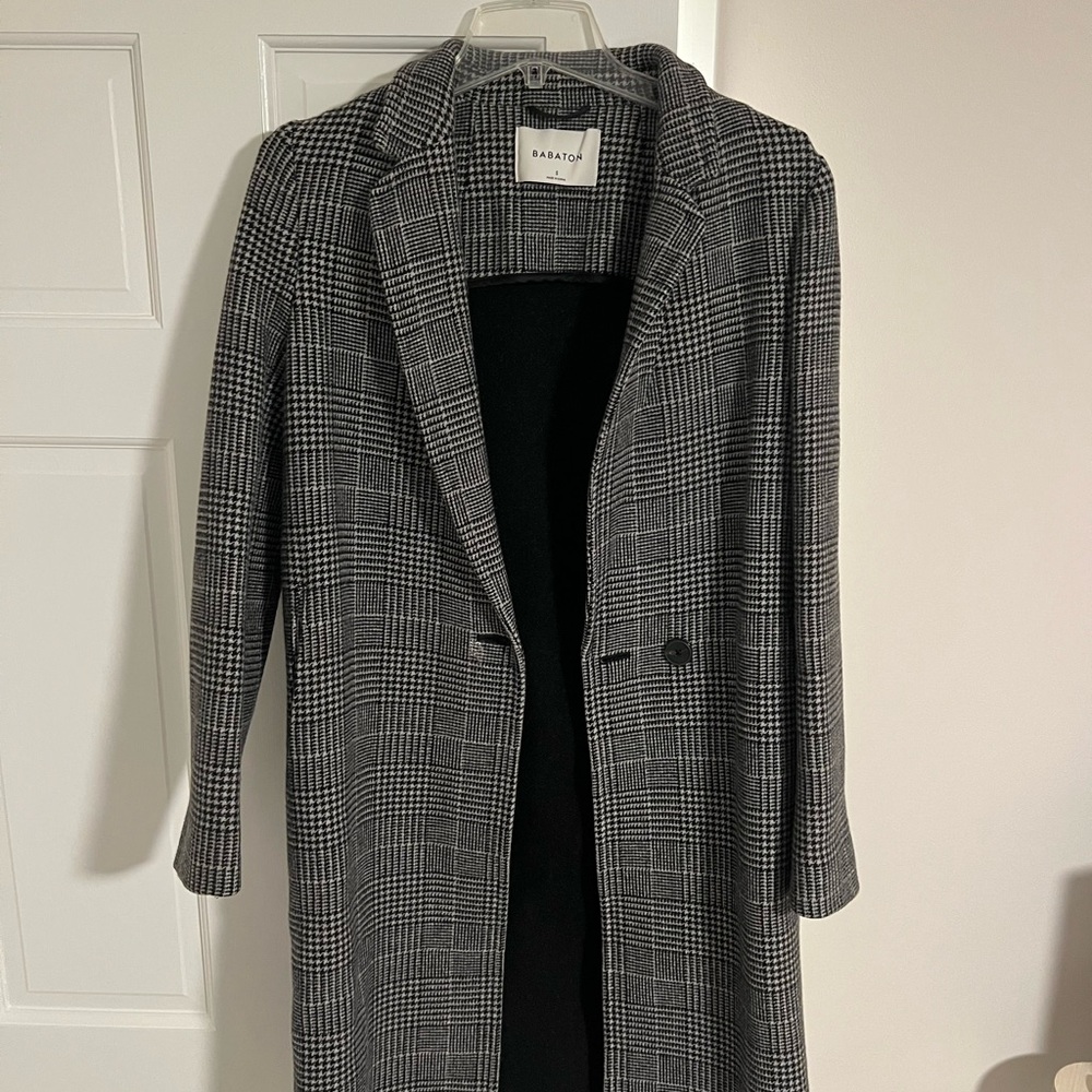 Babaton Black and White Trench Coat Timeless Elegance